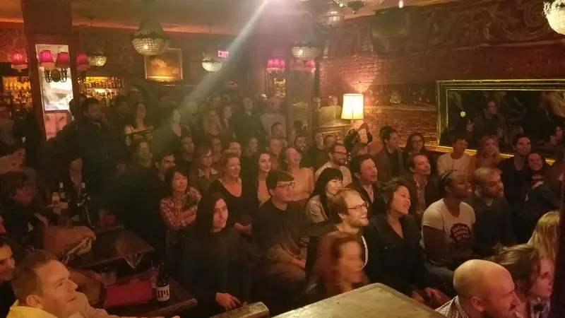 The crowd laughing at a Jetpack show