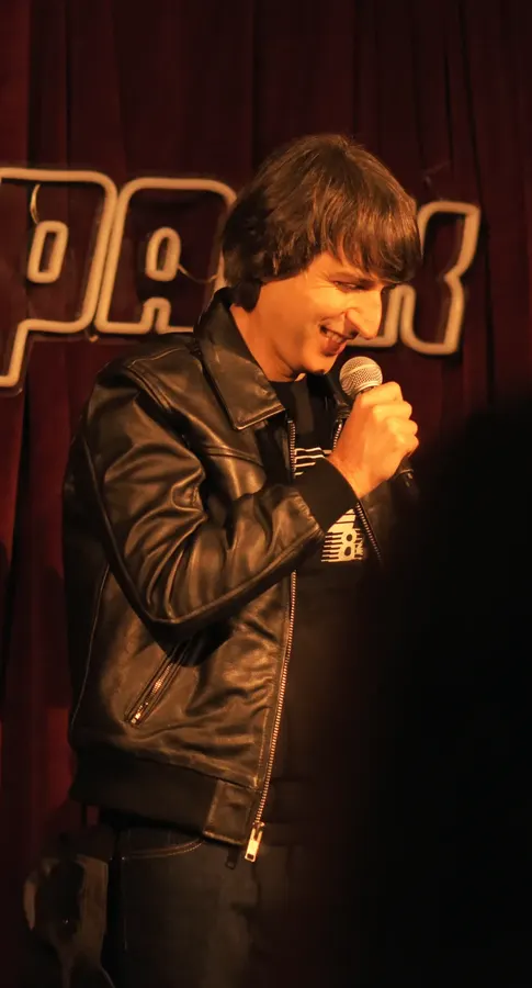 A comedian on the Jetpack stage